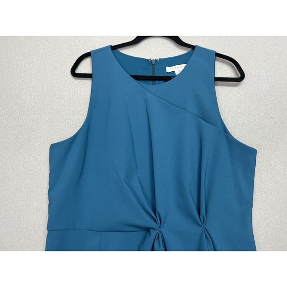 Kay Unger Megan Jewel Neck Column Gown in Baltic Blue New $298 Plus ~Size 18 - Picture 13 of 16